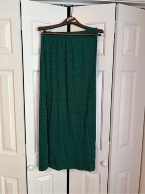 Green Patterned Maxi Skirt NWT